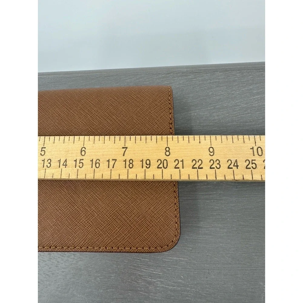 Michael Kors Hamilton Traveler  Zip Around Wallet  Brown Classic - Picture 8 of 10